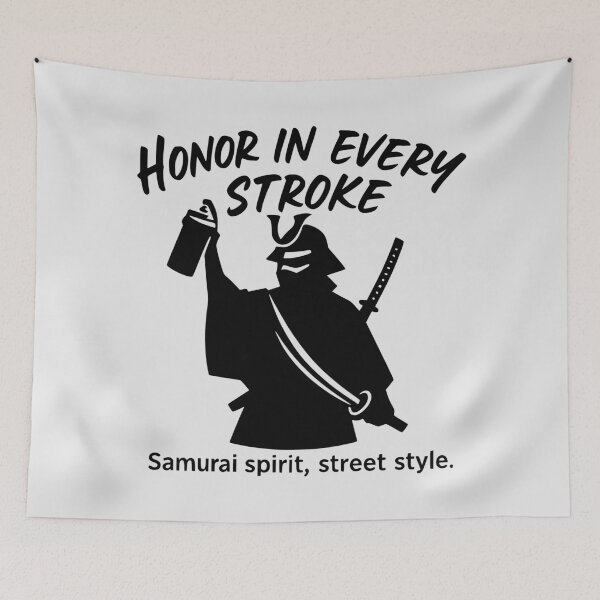 Item preview, Graffiti Samurai: Honor in Every Stroke Sticker designed and sold by 2wear.