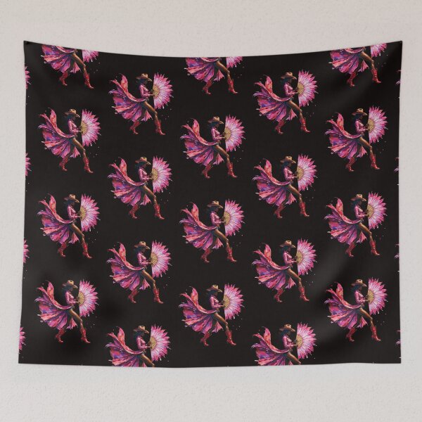 Item preview, Fierce Fan-Wielding Cowgirl – Bold Western Beauty in Pink  designed and sold by WHDProduction45.