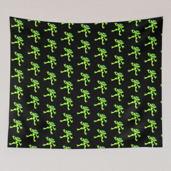 Item preview, Frog Waving Hands Greeting Dancing Cute Happy Smile designed and sold by shirt-o-mat.