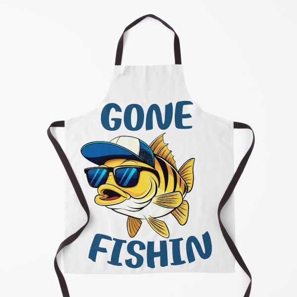 Artikelvorschau, Cooles Gone Fishin Cartoon Fisch T-Shirt entworfen und verkauft von designleon19.