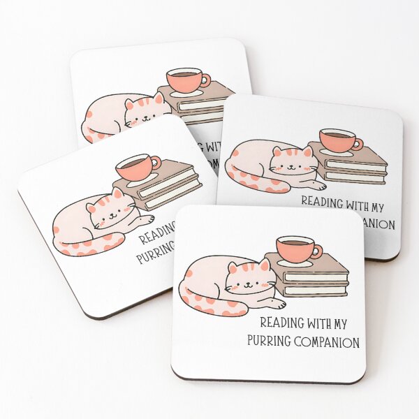 Item preview, Reading With My Purring Companion – Cat, Books & Coffee Vibes designed and sold by OpenHeartAF.