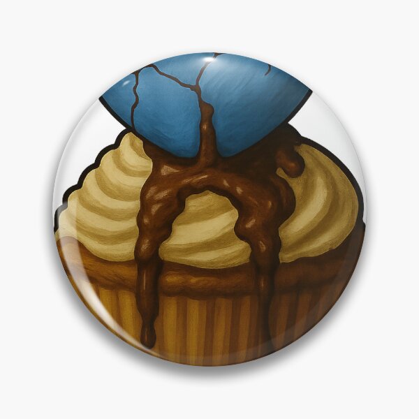 Item preview, Blue Cracked Heart Cupcake – Dicky Dates Chill Chaos with Frosting designed and sold by DickyDates.