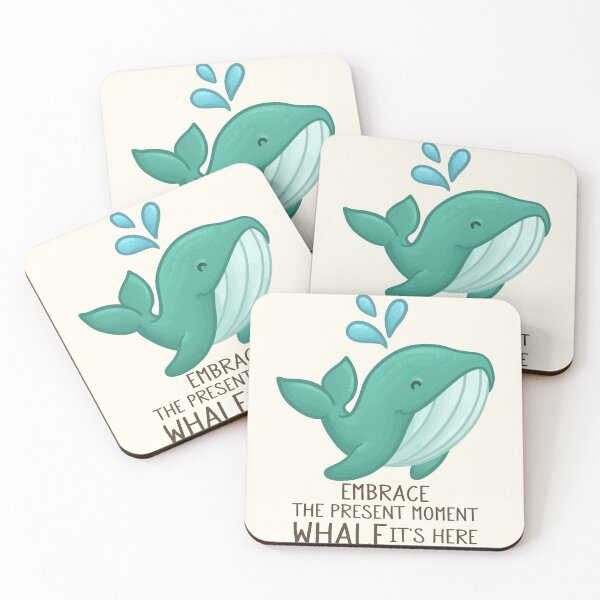 Item preview, Embrace The Present Moment Whale it's Here Puns designed and sold by Khotekmei.