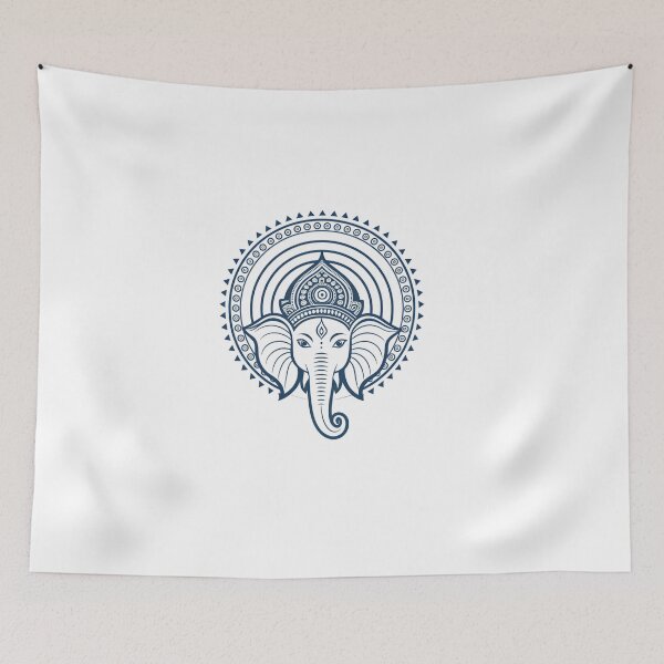 Item preview, Ganesha in blue  god of beginnings, wisdom and luck designed and sold by Lucky 777.