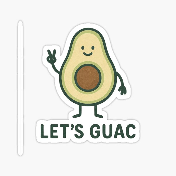 Item preview, Let’s guac avocado funny designed and sold by DesignbyOli.