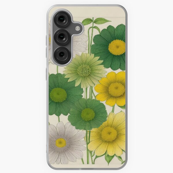 Item preview, Fleurs vertes et jaunes designed and sold by saly55887.