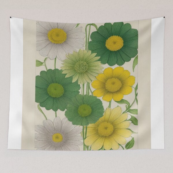 Item preview, Green and yellow flowers designed and sold by saly55887.