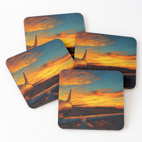 Item preview, Sunset Airplane Scene with Radiant Sky Drama designed and sold by kenai-artworks.