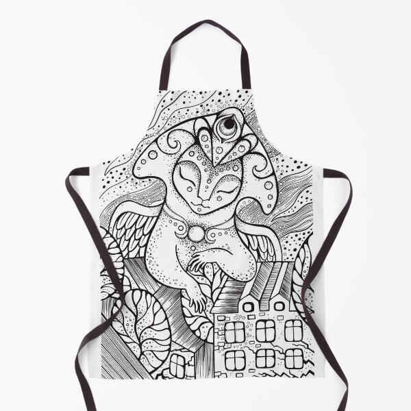 Item preview, Fantastic Creature Zyabra Angel black and white designed and sold by ZyabraArt.