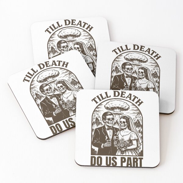 Item preview, Till Death Do Us Part – Skeleton Wedding in Apocalypse | Vintage Sepia Dark Humor Te designed and sold by Thehatinthecat.