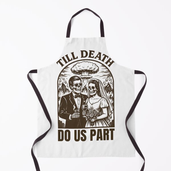 Item preview, Till Death Do Us Part – Skeleton Wedding in Apocalypse | Vintage Sepia Dark Humor Te designed and sold by Thehatinthecat.
