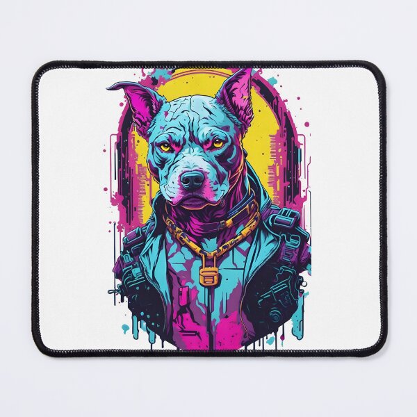 Item preview, Cyber Hound Alpha – Neon Pitbull in Techwear designed and sold by Weatherwaxx.