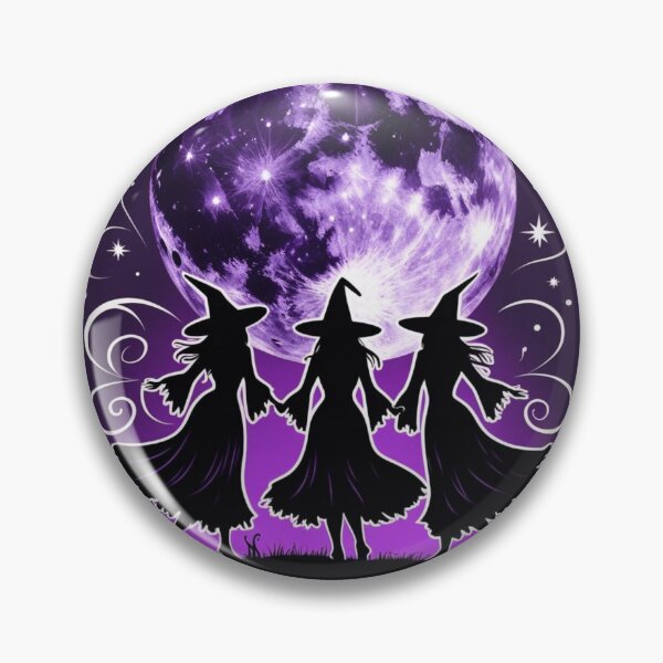 Item preview, Purple Three Witches Dancing Under the Moon designed and sold by MoonlitSpirit.