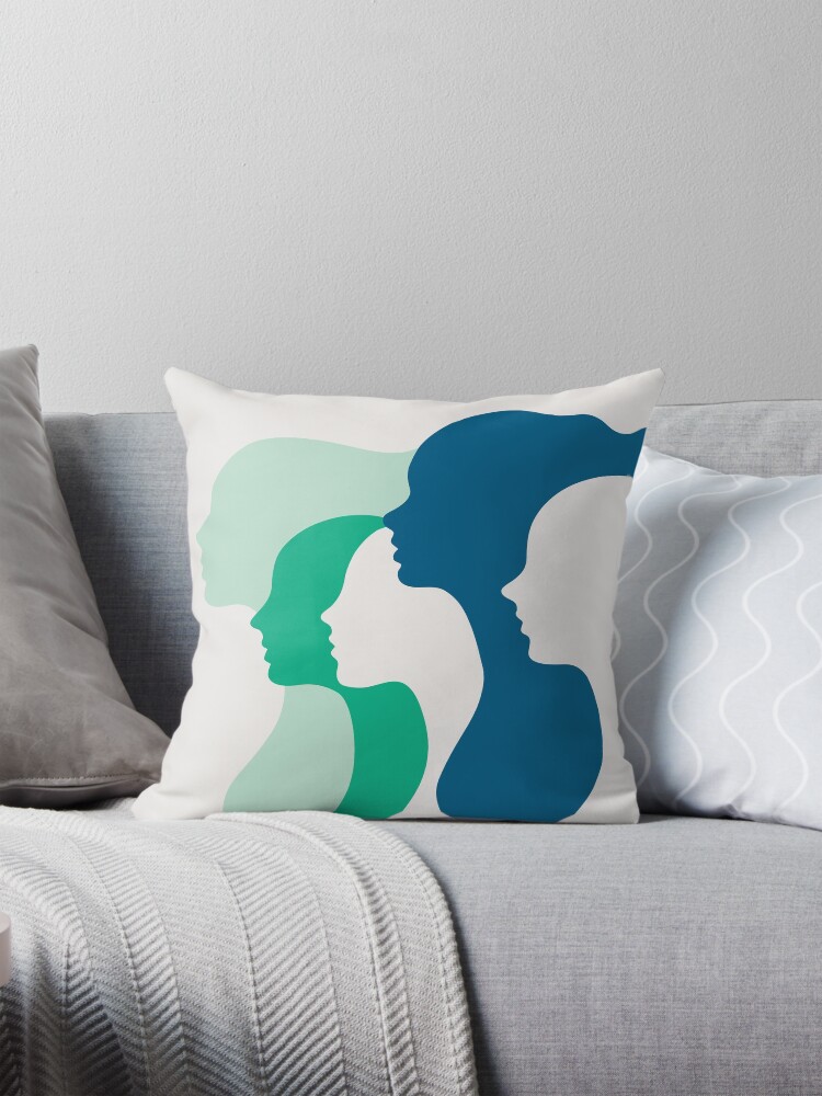 Thumbnail 1 of 4, Pillow, Women side by side designed and sold by MyBonShaBon.