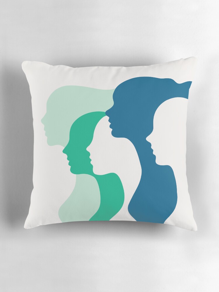 Thumbnail 3 of 4, Pillow, Women side by side designed and sold by MyBonShaBon.