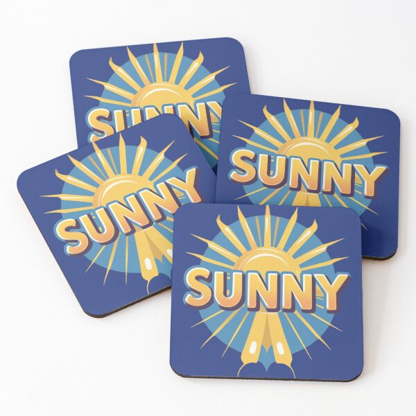 Item preview, Sunny Logo With Vibrant Blue Background designed and sold by Rue Market.