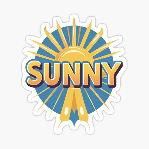 Item preview, Sunny Logo With Vibrant Blue Background designed and sold by Rue Market.