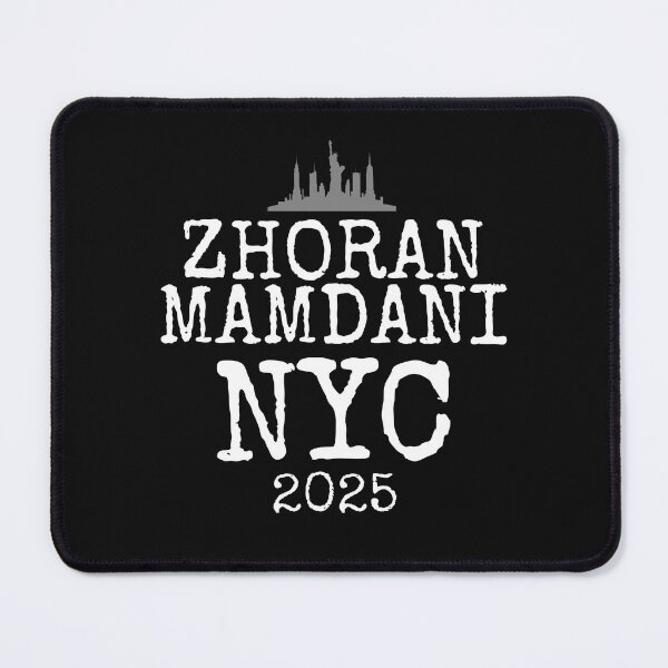 Aperçu de l'œuvre Zohran Mamdani pour le maire de New York vote le design politique bleu créée et vendue par EarthArtDesigns.