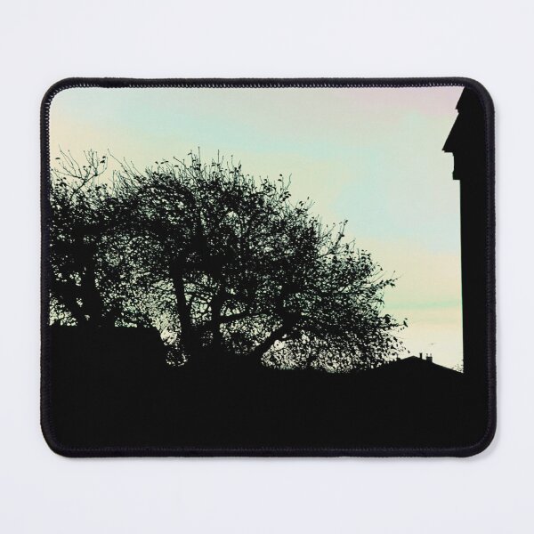 Item preview, Pastel sunset sky, silhouette neighborhood designed and sold by Dryft7.