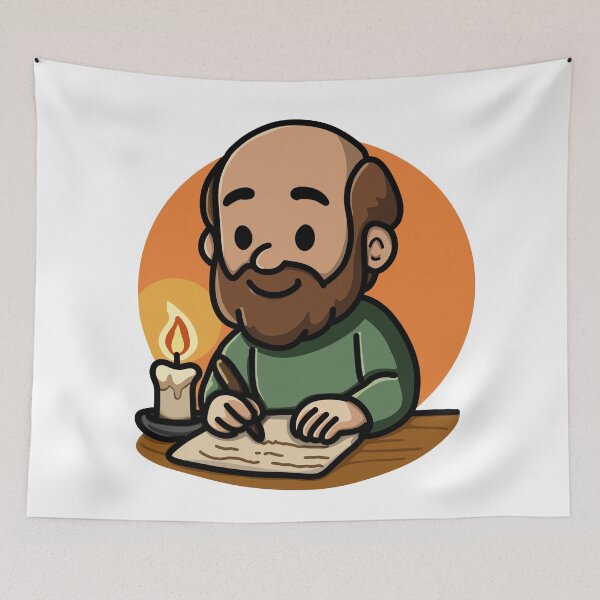 Item preview, “Letters of Faith” – Paul Writing His Epistles designed and sold by Shepherd’s Light Studio.