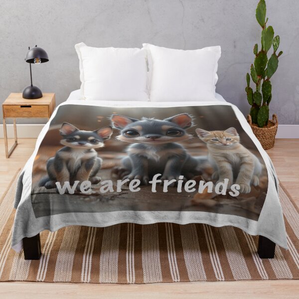 Item preview,  Dog puppy kitten we are friends designed and sold by Changeyourdesign.