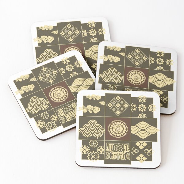 Item preview, Golden Mix Kimono Pattern Patchwork designed and sold by urrin DESIGN.