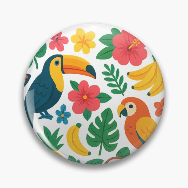 Item preview, Great colorfull tropical pattern designed and sold by QCena.
