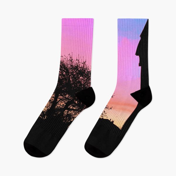 Item preview, Vibrant sunset sky, silhouette neighborhood designed and sold by Dryft7.