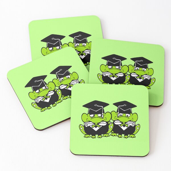 Item preview, 2 Frog College Degree School Certificate Proud Student Team designed and sold by shirt-o-mat.