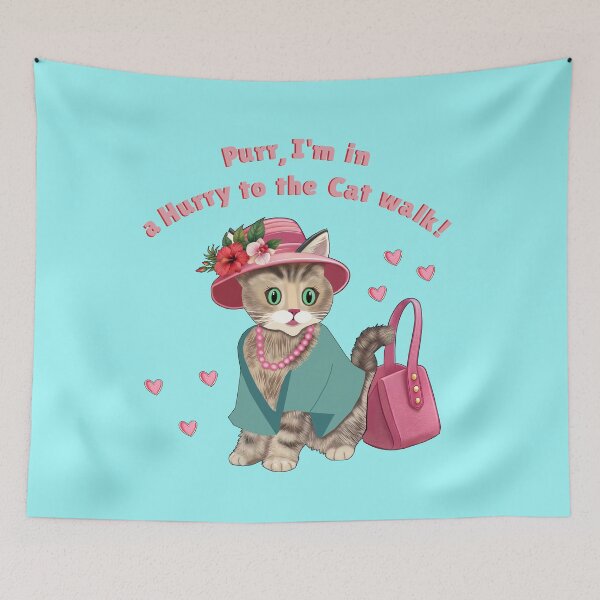 Item preview, Purr Fashionista - Сyber Trendy Cat T-shirt designed and sold by Felia001.