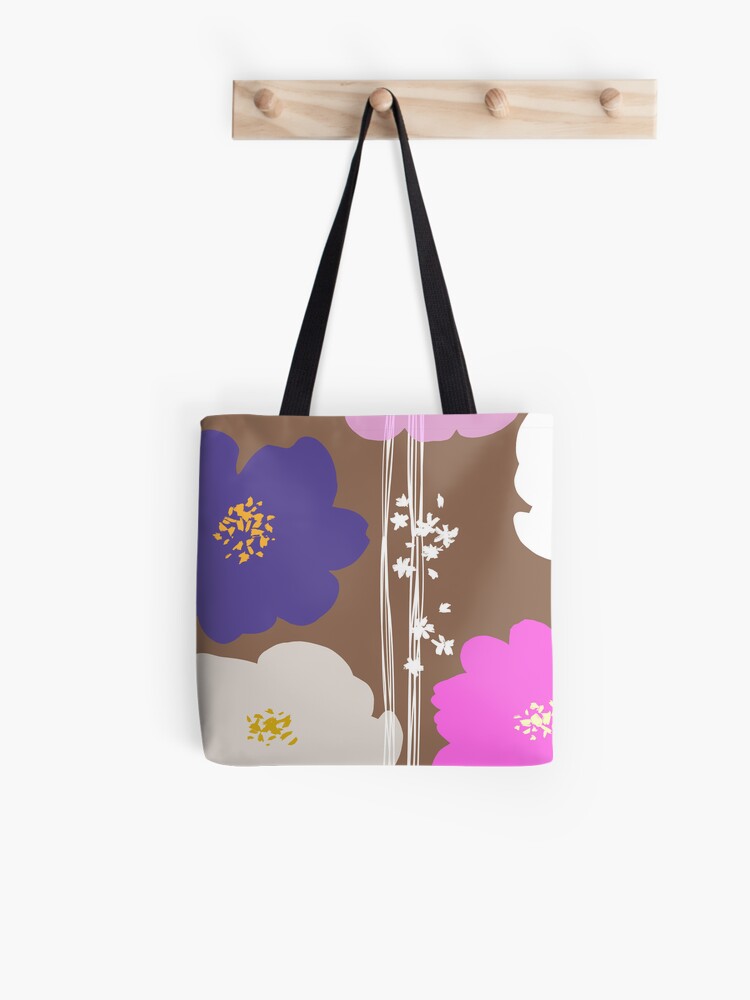 Thumbnail 1 of 2, Tote Bag, Peony flowers: Pink Purple designed and sold by MyBonShaBon.