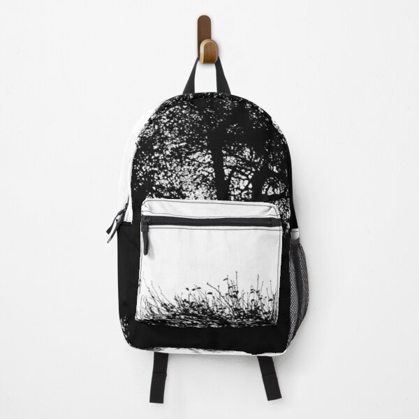 Item preview, Stark black and white silhouette of tree and building designed and sold by Dryft7.