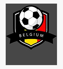 Soccer flag Belgium Photographic Print