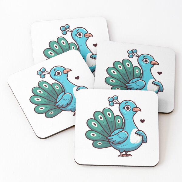 Item preview, Proud Cartoon Peacock with Flared Feathers - Confident Animal Art designed and sold by Confuzz1ed.