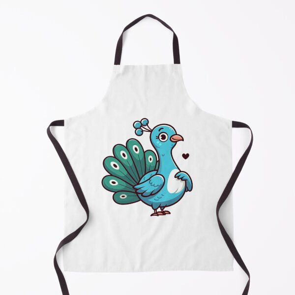 Item preview, Proud Cartoon Peacock with Flared Feathers - Confident Animal Art designed and sold by Confuzz1ed.