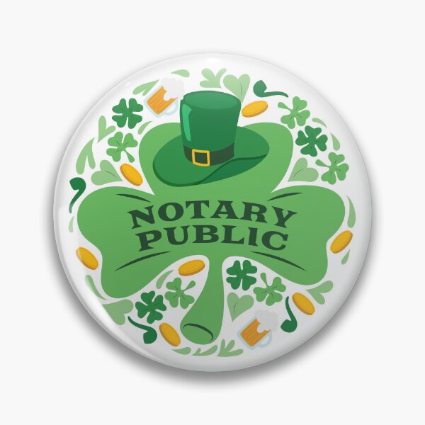 Aperçu de l'œuvre Motif trèfle de la Saint-Patrick pour notaire public – Cadeau porte-bonheur créée et vendue par NotaryLife.