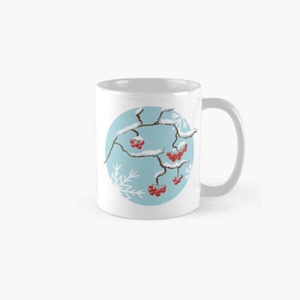 Item preview, Snowy Red Berries Winter Illustration – Circle Nature Design designed and sold by Iras-Art-Corner.