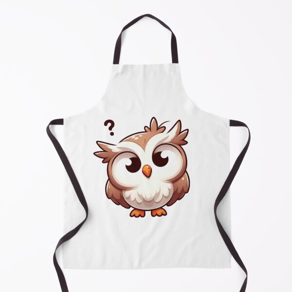 Item preview, Confused Cartoon Owl with Big Eyes - Funny Animal Expression designed and sold by Confuzz1ed.