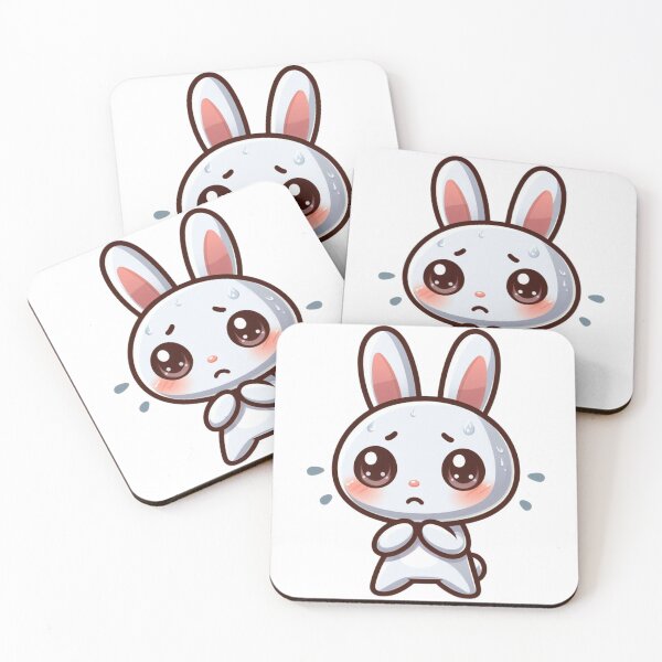 Item preview, Nervous Cartoon Bunny - Anxious Mood Animal Illustration designed and sold by Confuzz1ed.