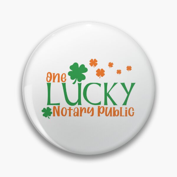 Item preview, One Lucky Notary Public St. Patrick’s Day Shamrock Design designed and sold by NotaryLife.