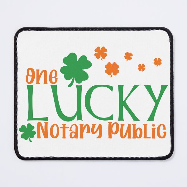 Item preview, One Lucky Notary Public St. Patrick’s Day Shamrock Design designed and sold by NotaryLife.