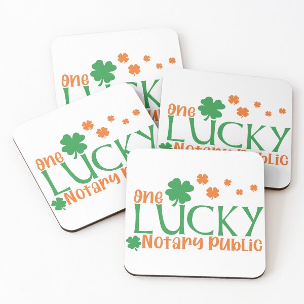 Item preview, One Lucky Notary Public St. Patrick’s Day Shamrock Design designed and sold by NotaryLife.