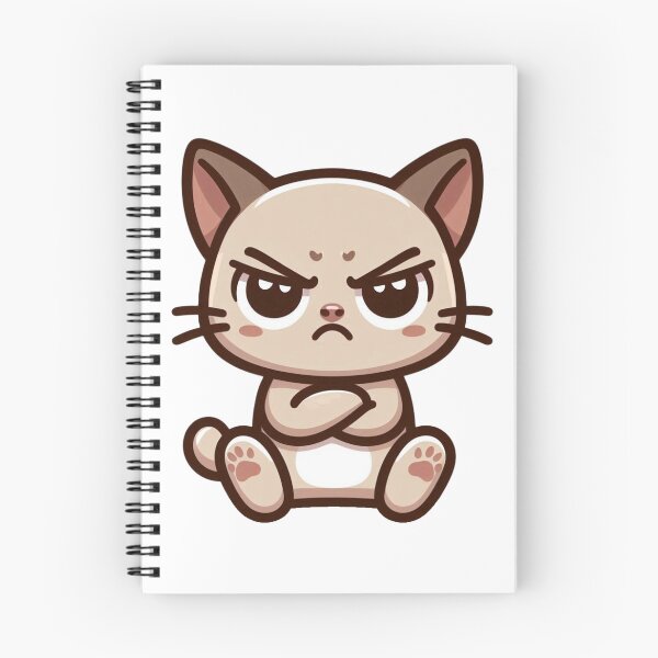 Item preview, Grumpy Cartoon Cat - Angry Mood Animal Drawing designed and sold by Confuzz1ed.