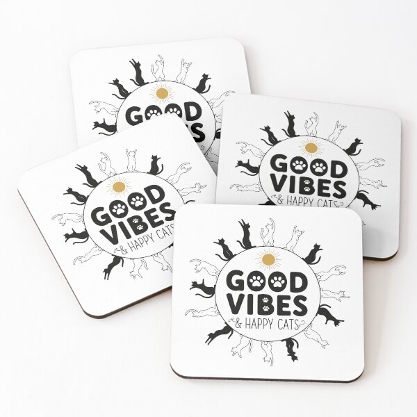 Item preview, Good Vibes & Happy Cats designed and sold by Amir Faysal.