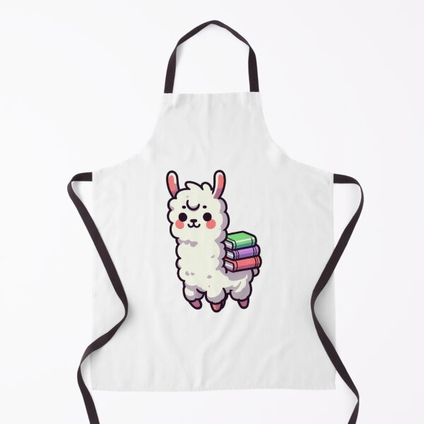 Item preview, Shy Cartoon Llama with Books – Back to School Animal Art designed and sold by Confuzz1ed.