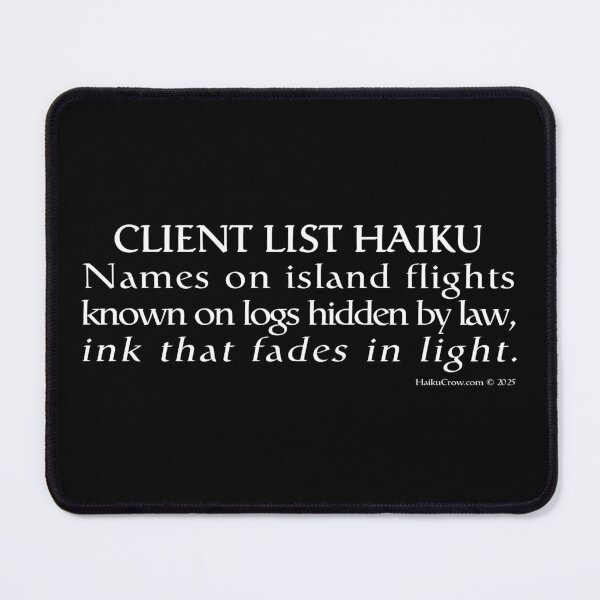 Item preview, Client List Haiku designed and sold by EyeMagined.