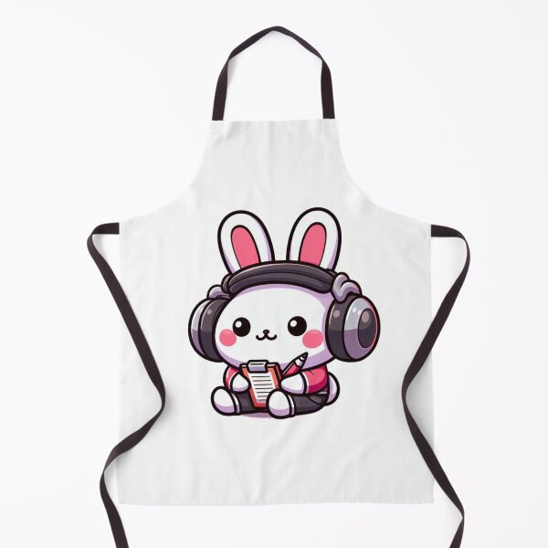 Item preview, Study Bunny Cartoon with Headphones – Cute School Rabbit Design designed and sold by Confuzz1ed.
