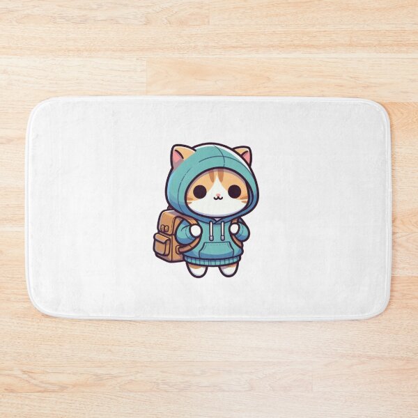Item preview, Cool Cartoon Cat with Backpack – Student Animal Vibes designed and sold by Confuzz1ed.