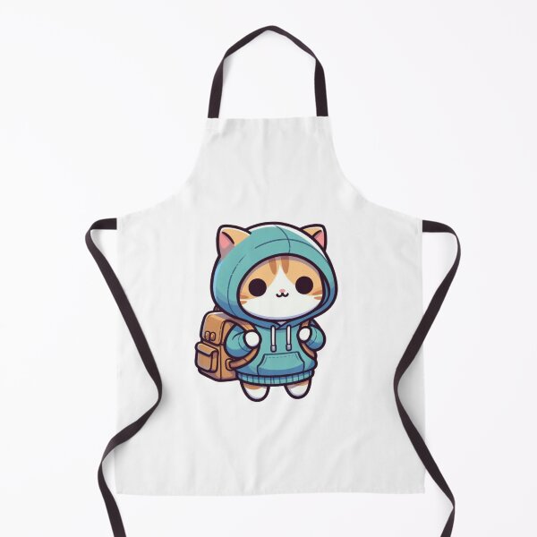 Item preview, Cool Cartoon Cat with Backpack – Student Animal Vibes designed and sold by Confuzz1ed.