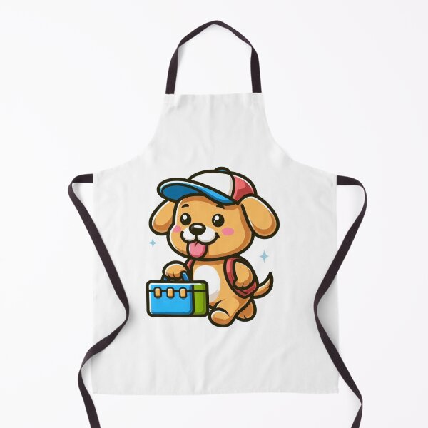 Item preview, Cartoon Dog with Lunchbox – Cute Back to School Pup Art designed and sold by Confuzz1ed.